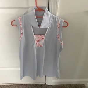 Pebble Beach White and Pink Women's Top